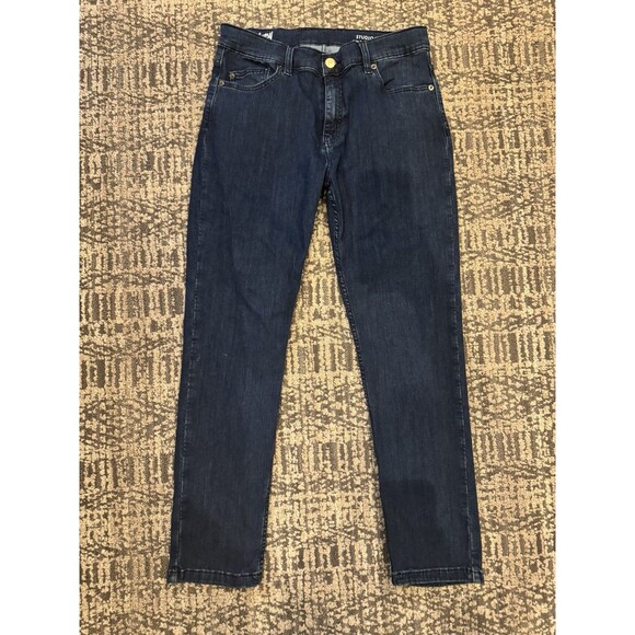 Mugsy Studio Blues Flex Stretch Jeans Mens 34x30 Dark Wash Slim Fit  Denim - Picture 7 of 12